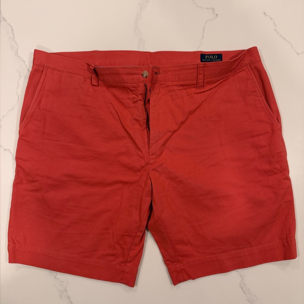 Polo by Ralph Lauren Men's Vibrant Red Flat Front Shorts